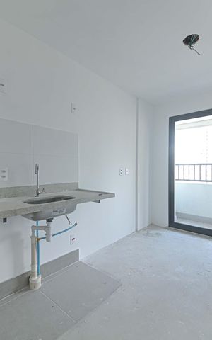 Apartamento à venda com 27m², 1 quarto e sem vaga Apartamento à venda com 27m², 1 quarto e sem vagaSala - Cozinha Integrada