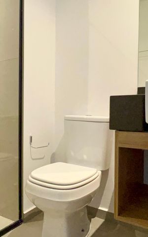 Studio para alugar com 20m², 1 quarto e sem vaga Studio para alugar com 20m², 1 quarto e sem vagaBanheiro