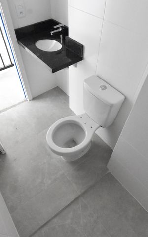 Apartamento à venda com 60m², 1 quarto e sem vagaBanheiro da Suíte