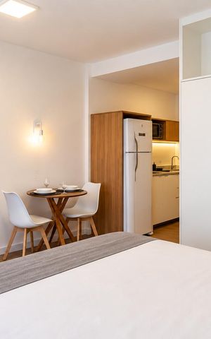 Studio para alugar com 28m², 1 quarto e sem vaga Studio para alugar com 28m², 1 quarto e sem vagaSala/Quarto