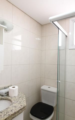 Studio para alugar com 56m², 1 quarto e sem vagaBanheiro do Studio