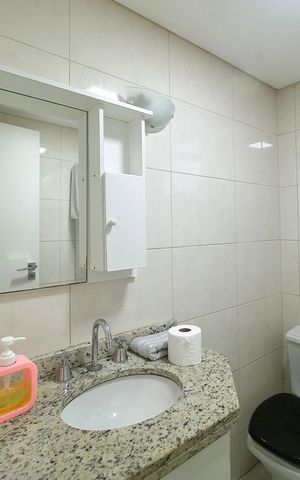 Apartamento para alugar com 56m², 1 quarto e sem vaga Apartamento para alugar com 56m², 1 quarto e sem vagaBanheiro