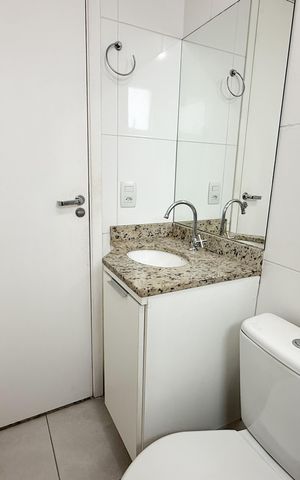 Apartamento para alugar com 46m², 2 quartos e 1 vaga Apartamento para alugar com 46m², 2 quartos e 1 vagaBanheiro