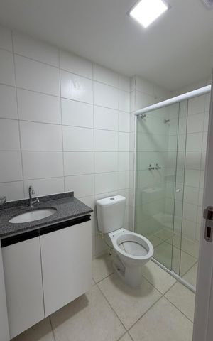Apartamento para alugar com 47m², 2 quartos e 1 vaga Apartamento para alugar com 47m², 2 quartos e 1 vagaBanheiro 1