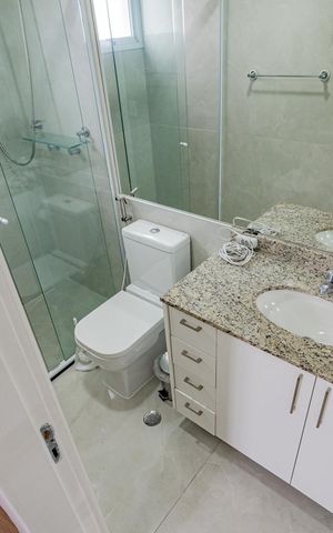 Apartamento para alugar com 62m², 2 quartos e 1 vaga Apartamento para alugar com 62m², 2 quartos e 1 vagaBanheiro da Suíte