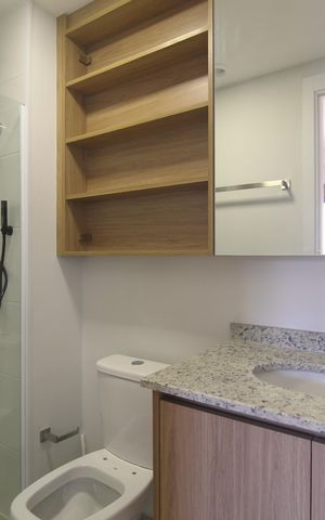 Apartamento para alugar com 25m², 1 quarto e sem vagaBanheiro da Suíte