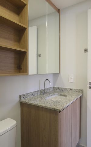 Apartamento para alugar com 25m², 1 quarto e sem vagaBanheiro da Suíte