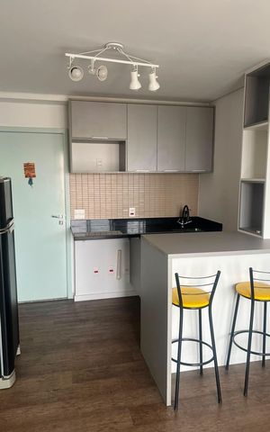 Studio para alugar com 33m², 1 quarto e 1 vaga Studio para alugar com 33m², 1 quarto e 1 vagaCozinha
