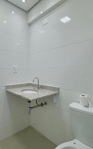 Studio para alugar com 32m², 1 quarto e 1 vaga Studio para alugar com 32m², 1 quarto e 1 vagaBanheiro