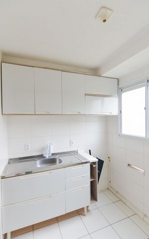 Apartamento para alugar com 37m², 2 quartos e 1 vagaCozinha e Área de Serviço