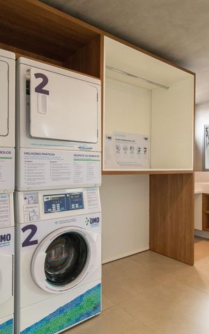 Studio para alugar com 29m², 1 quarto e sem vaga Studio para alugar com 29m², 1 quarto e sem vagaLavanderia