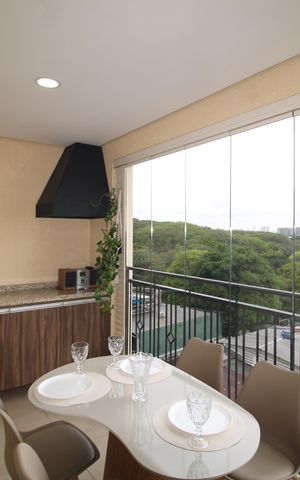 Apartamento para alugar com 50m², 1 quarto e 1 vagaSala / Cozinha - Varanda