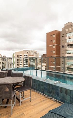Studio para alugar com 24m², 1 quarto e sem vaga Studio para alugar com 24m², 1 quarto e sem vagaÁrea comum - Piscina