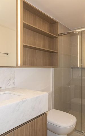 Apartamento para alugar com 41m², 1 quarto e 1 vaga Apartamento para alugar com 41m², 1 quarto e 1 vagaBanheiro