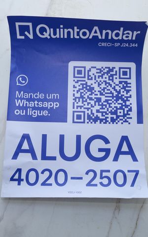 Apartamento para alugar com 50m², 1 quarto e sem vagaPlaca instalada na janela do imóvel, dia 11.09.2026 - Código da placa:  YEEJ -1102 (1º andar com visão para a rua)