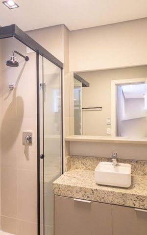 Studio para alugar com 30m², 1 quarto e sem vaga Studio para alugar com 30m², 1 quarto e sem vagaBanheiro Social