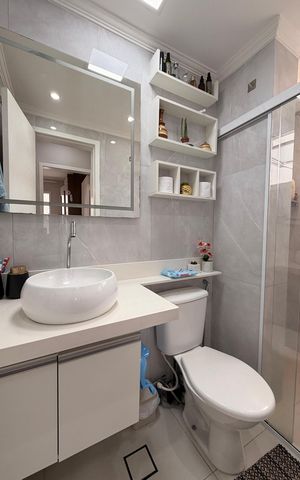 Apartamento à venda com 54m², 2 quartos e 1 vagaBanheiro Social