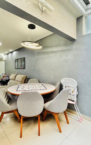 Casa de condomínio à venda com 134m², 3 quartos e 2 vagasSala de Jantar