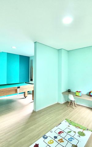 Apartamento à venda com 27m², 1 quarto e sem vaga Apartamento à venda com 27m², 1 quarto e sem vagaSalão de jogos