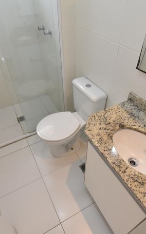 Apartamento para alugar com 80m², 2 quartos e 1 vagaBanheiro da Suíte