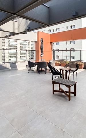 Studio à venda com 27m², 1 quarto e sem vaga Studio à venda com 27m², 1 quarto e sem vagaÁrea comum - Churrasqueira