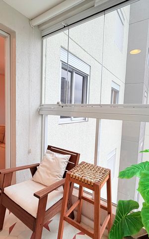 Apartamento à venda com 54m², 1 quarto e 1 vaga Apartamento à venda com 54m², 1 quarto e 1 vagaVaranda