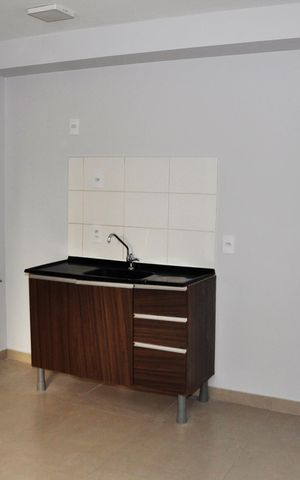 Apartamento para alugar com 37m², 2 quartos e 1 vagaDetalhe - Cozinha e Área de Serviço