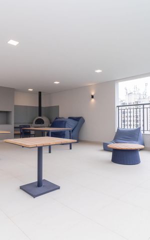 Apartamento à venda com 34m², 1 quarto e sem vaga Apartamento à venda com 34m², 1 quarto e sem vagaÁrea comum - Churrasqueira