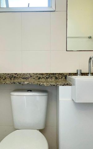 Apartamento para alugar com 62m², 1 quarto e 2 vagas Apartamento para alugar com 62m², 1 quarto e 2 vagasBanheiro da Suíte