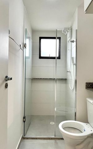 Apartamento para alugar com 48m², 1 quarto e sem vaga Apartamento para alugar com 48m², 1 quarto e sem vagaBanheiro