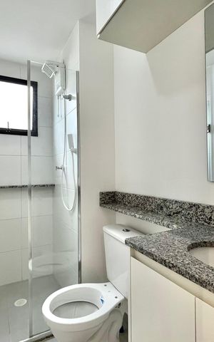 Apartamento para alugar com 48m², 1 quarto e sem vaga Apartamento para alugar com 48m², 1 quarto e sem vagaBanheiro