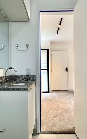 Apartamento para alugar com 48m², 1 quarto e sem vaga Apartamento para alugar com 48m², 1 quarto e sem vagaBanheiro