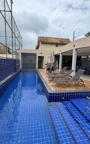 Casa de condomínio à venda com 96m², 2 quartos e 2 vagas Casa de condomínio à venda com 96m², 2 quartos e 2 vagasÁrea comum - Piscina
