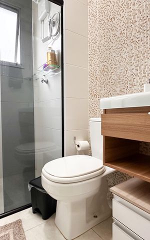 Apartamento à venda com 76m², 3 quartos e 1 vaga Apartamento à venda com 76m², 3 quartos e 1 vagaBanheiro Social