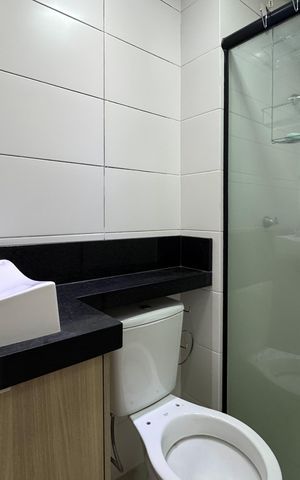 Apartamento à venda com 43m², 2 quartos e 1 vaga Apartamento à venda com 43m², 2 quartos e 1 vagaBanheiro Social