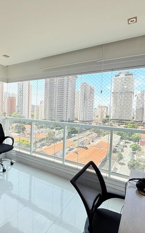 Studio à venda com 45m², 1 quarto e 1 vagaVaranda