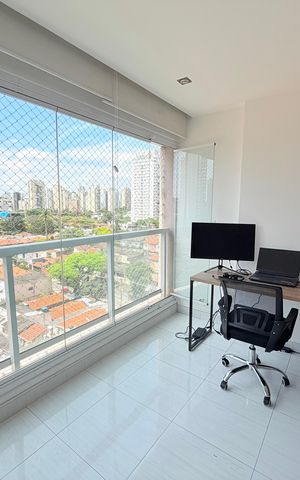 Studio à venda com 45m², 1 quarto e 1 vagaVaranda