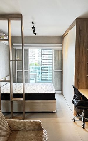 Studio para alugar com 30m², 1 quarto e 1 vaga Studio para alugar com 30m², 1 quarto e 1 vagaSala - Quarto