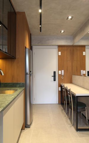 Studio à venda com 29m², 1 quarto e sem vagaCozinha