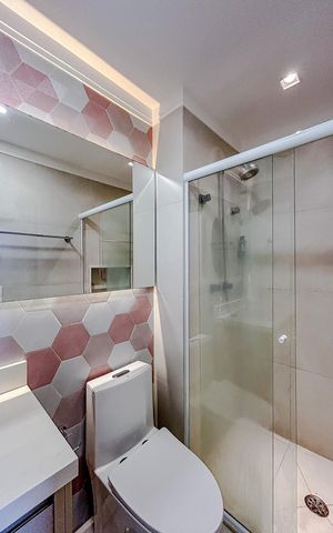 Apartamento para alugar com 56m², 2 quartos e 1 vagaBanheiro da Suíte