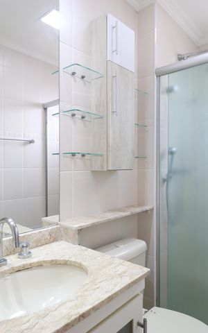 Apartamento à venda com 92m², 2 quartos e 2 vagasBanheiro da Suíte