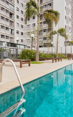 Apartamento para alugar com 44m², 2 quartos e 1 vagaÁrea comum - Piscina
