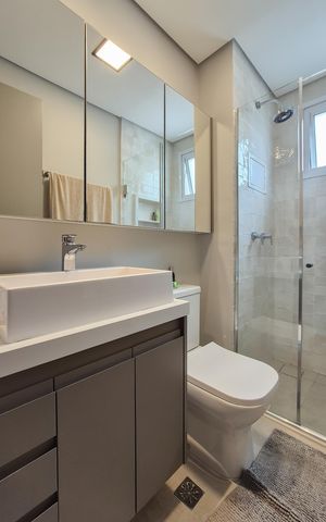 Apartamento para alugar com 64m², 2 quartos e 1 vaga Apartamento para alugar com 64m², 2 quartos e 1 vagaBanheiro da Suíte