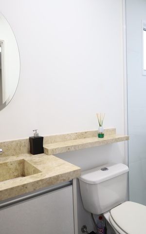 Apartamento para alugar com 57m², 2 quartos e 1 vagaBanheiro da Suíte 1