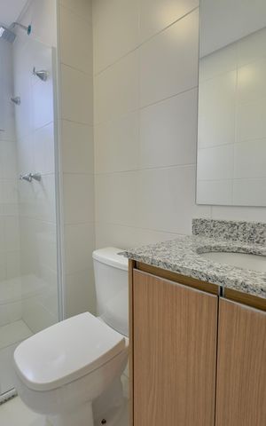 Apartamento para alugar com 68m², 3 quartos e 2 vagas Apartamento para alugar com 68m², 3 quartos e 2 vagasBanheiro 2