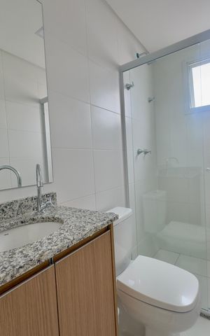Apartamento para alugar com 68m², 3 quartos e 2 vagas Apartamento para alugar com 68m², 3 quartos e 2 vagasBanheiro 1