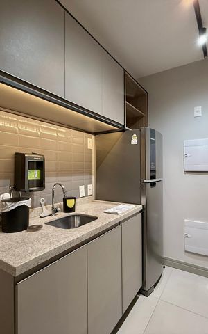 Studio para alugar com 42m², 1 quarto e 1 vaga Studio para alugar com 42m², 1 quarto e 1 vagaCozinha