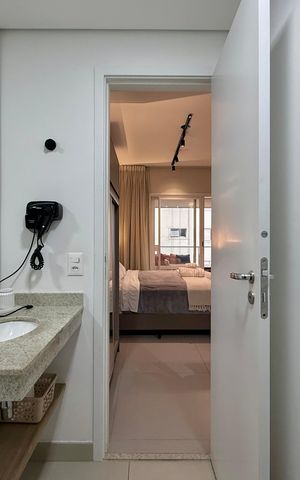 Studio para alugar com 42m², 1 quarto e 1 vaga Studio para alugar com 42m², 1 quarto e 1 vagaBanheiro