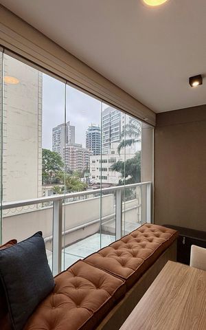 Studio para alugar com 42m², 1 quarto e 1 vaga Studio para alugar com 42m², 1 quarto e 1 vagaSacada