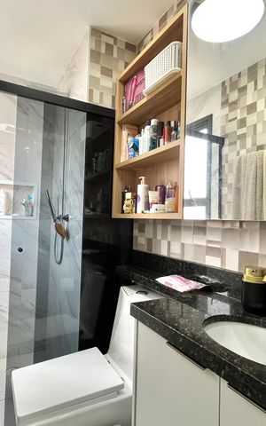 Apartamento à venda com 36m², 1 quarto e 1 vaga Apartamento à venda com 36m², 1 quarto e 1 vagaBanheiro da Suíte